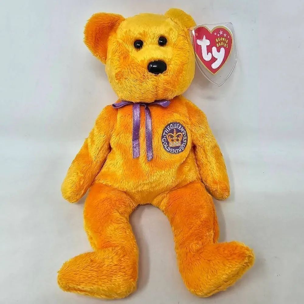 TY BEANIE BABY CELEBRATIONS THE GOLDEN JUBILEE BEAR QUEEN ELIZABETH 8"